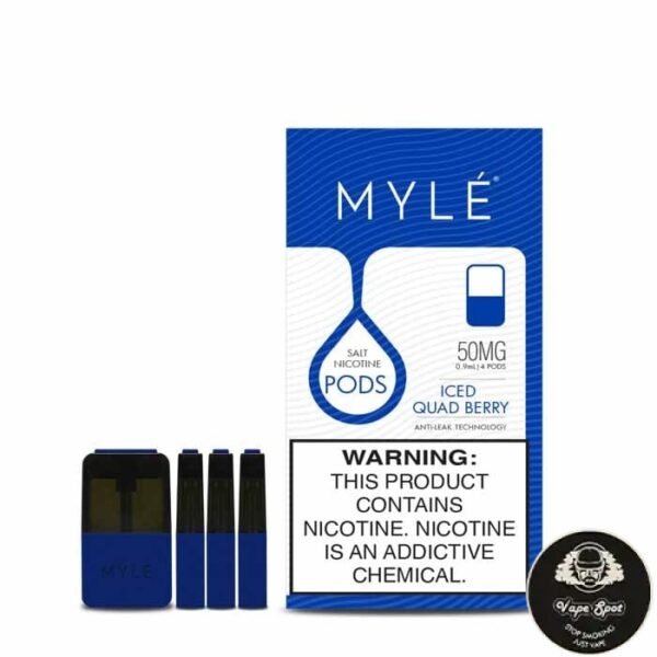 BEST MYLE PODS DUBAI V4 ICED QUAD BERRY