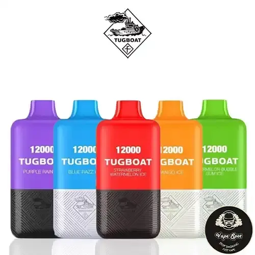 Tugboat-Super-12000-Puffs-Disposable-Vape-In-Daubai.webp TUGBOAT SUPER 12000 PUFFS DISPOSABLE - Image 1
