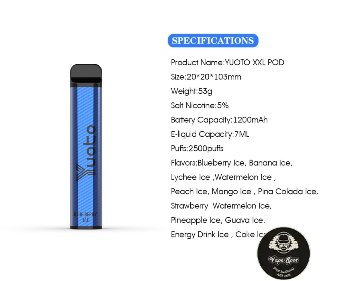 YUOTO XXL IN DUBAI DISPOSABLE VAPE 2500 PUFFS - Image 15